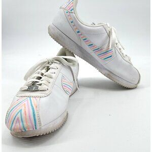 NIKE CORTEZ 72 shoes sneakers leather pastel stripe swoosh retro colorful 8.5